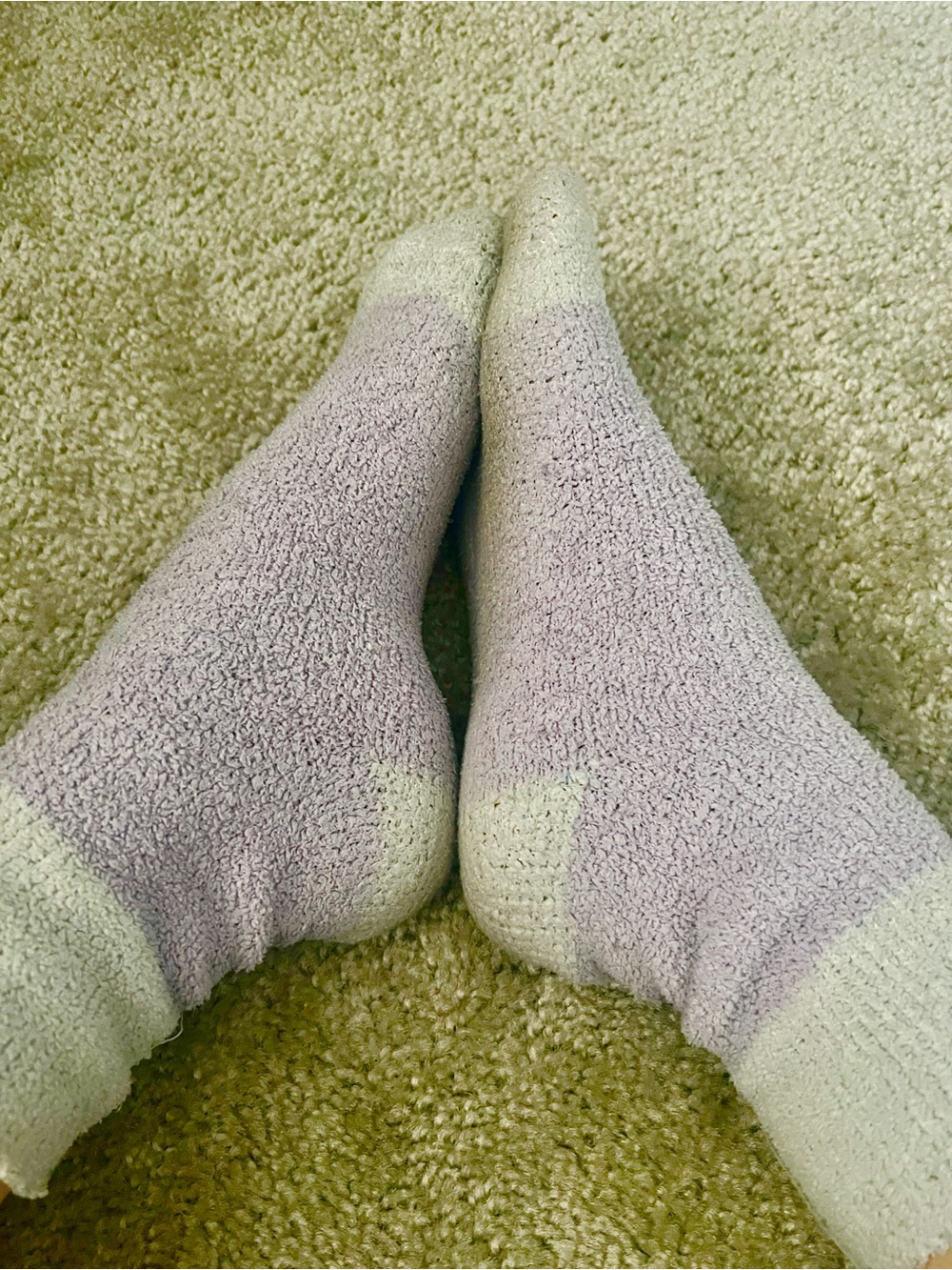 Cozy Purple Fuzzy Socks -Well Worn🧦